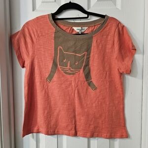 NWT Pepaloves Coral Cat Shirt
